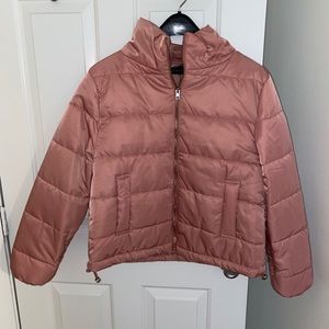 Cropped & cinched puffer jacket